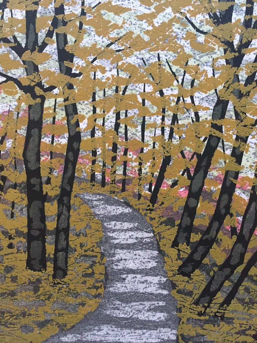 Fumio Fujita - Chemin de montagne à l'automne