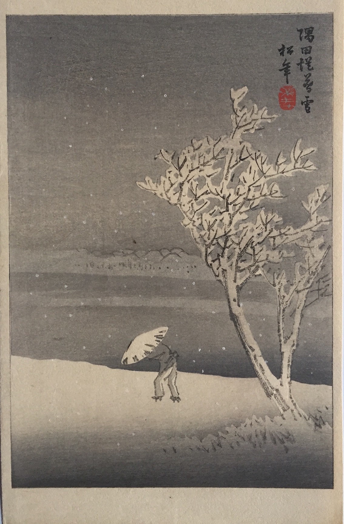 Suzuki Shônen - Neige sur les rives de la Sumida