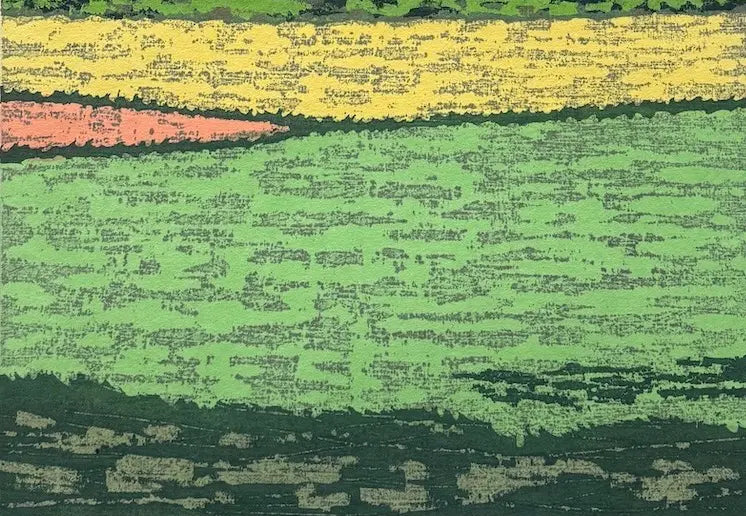 Estampe japonaise de Fumio Fujita : la saison du renouveau E