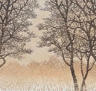 Estampe japonaise de Namiki Hajime : Tree Scene 129, détail