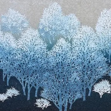 Estampe japonaise de Namiki Hajime : Tree Scene 159, détail