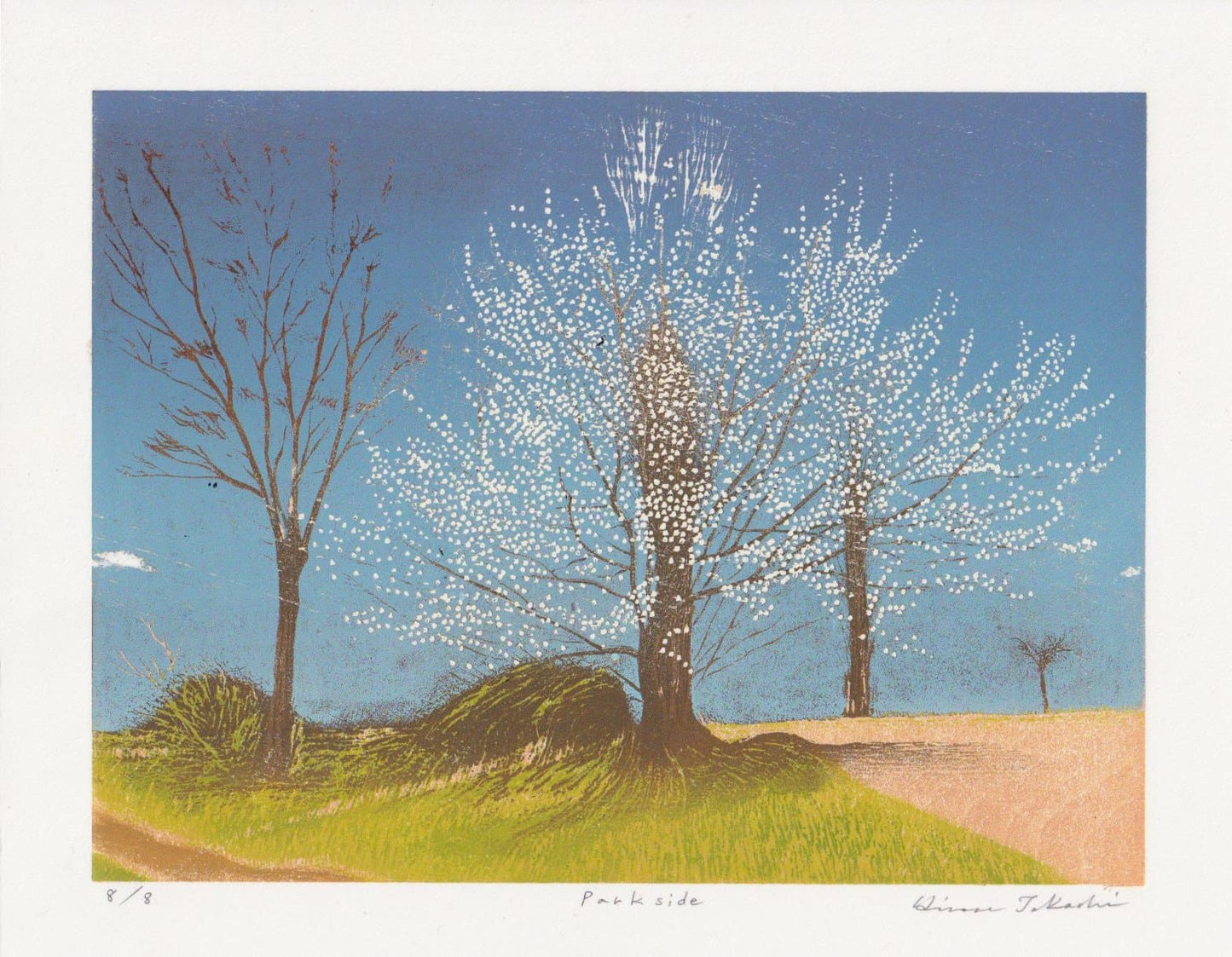Takashi Hirose : Park side - Estampe japonaise originale