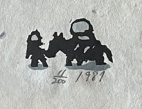 Estampe japonaise de IWAO Akiyama - Le voyage à cheval