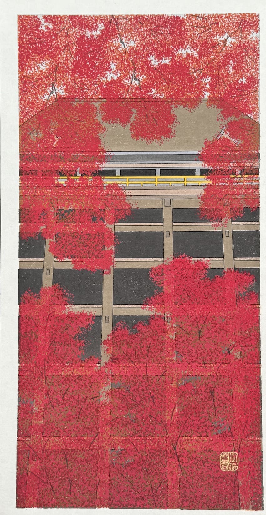 Katō Teruhide – la scène en automne (Koyobutai - 紅葉舞台)