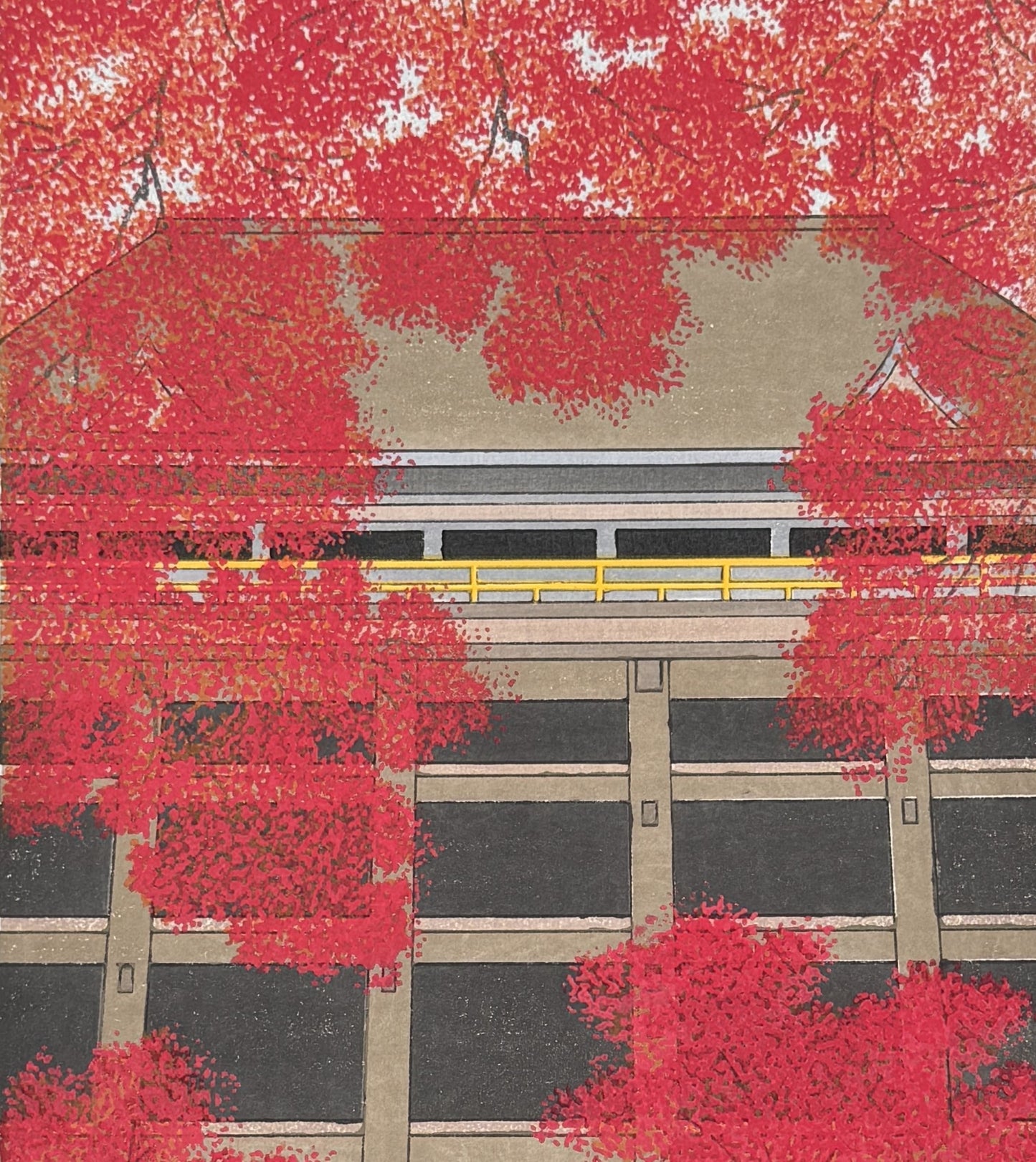 Katō Teruhide – la scène en automne (Koyobutai - 紅葉舞台)
