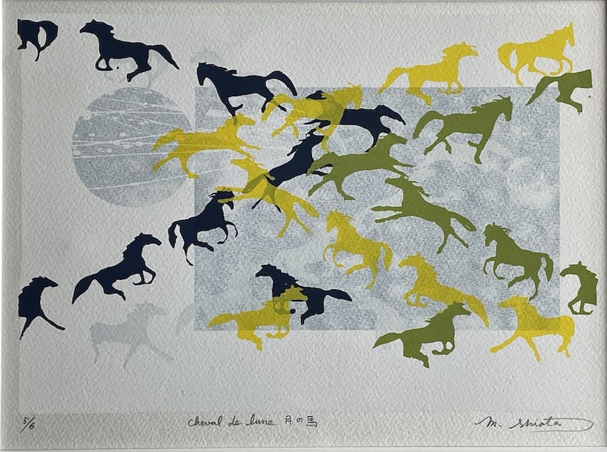 estampe japonaise cheval