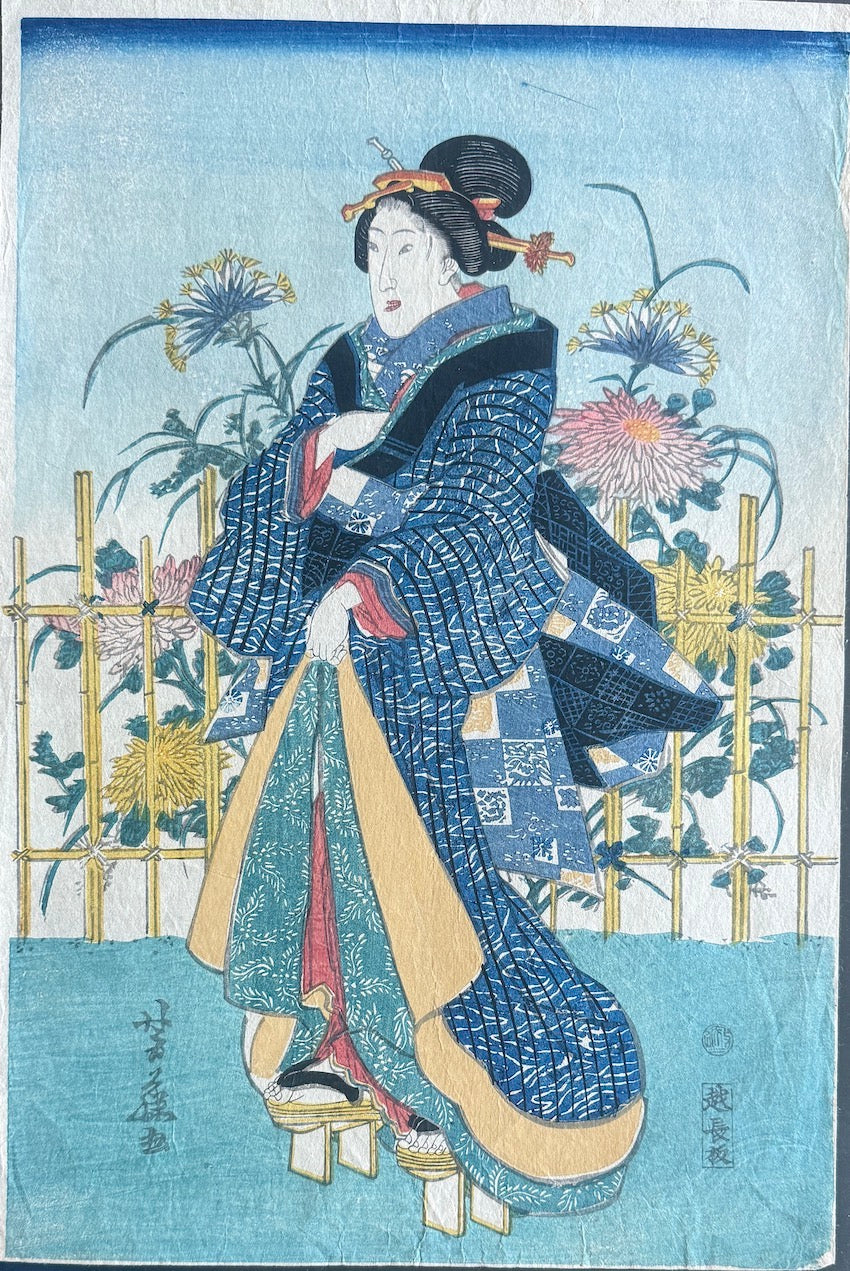 estampe femme japonaise utagawa
