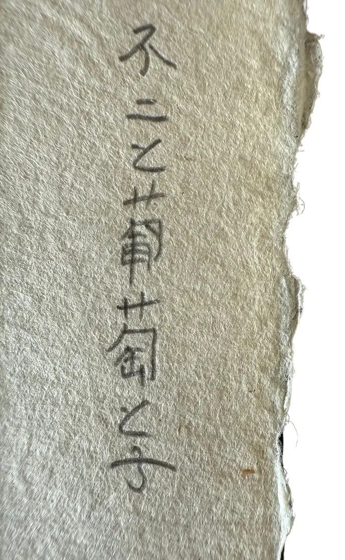 Estampe japonaise de Saiko Kawachi : Fuji, raisins et animaux