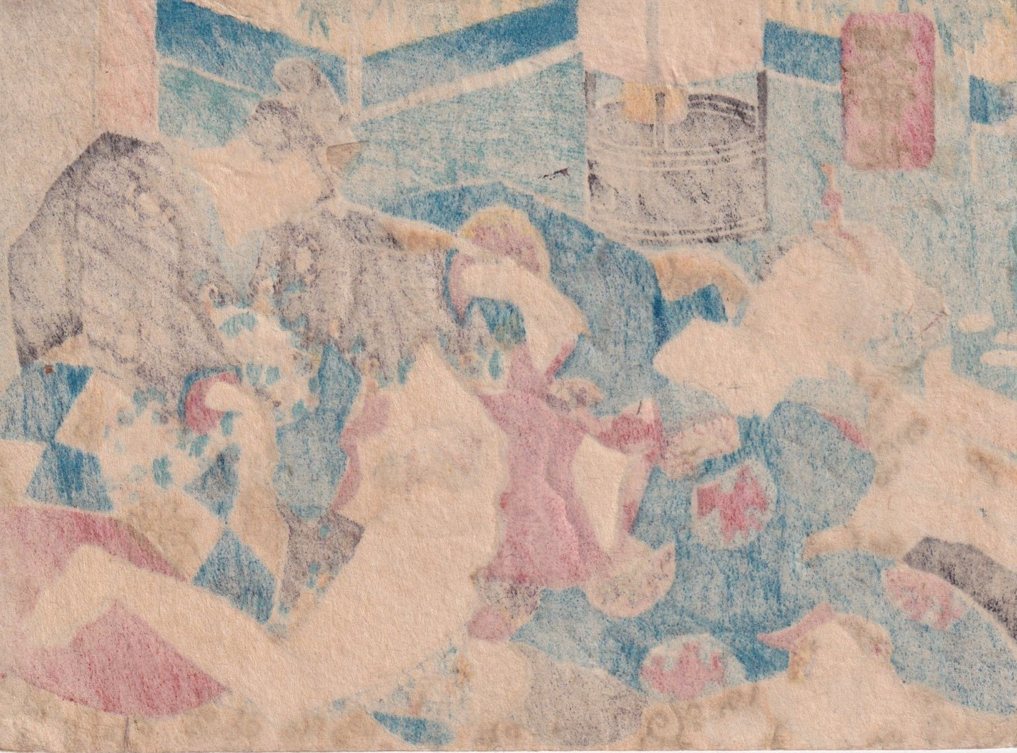 Sous les étoffes du soir - estampe japonaise shunga (érotique)