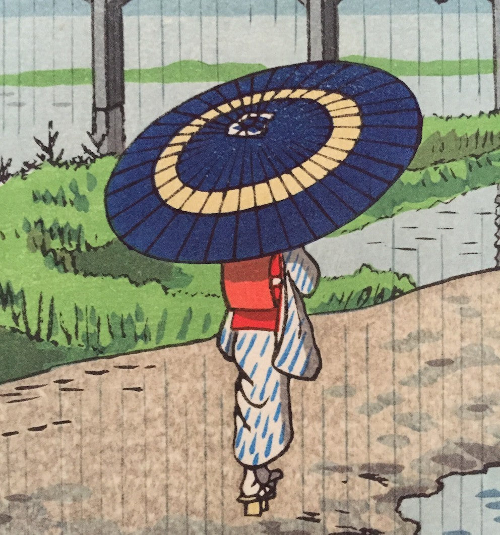 shin hanga Asano Takeji Petite pluie à Ukimidô