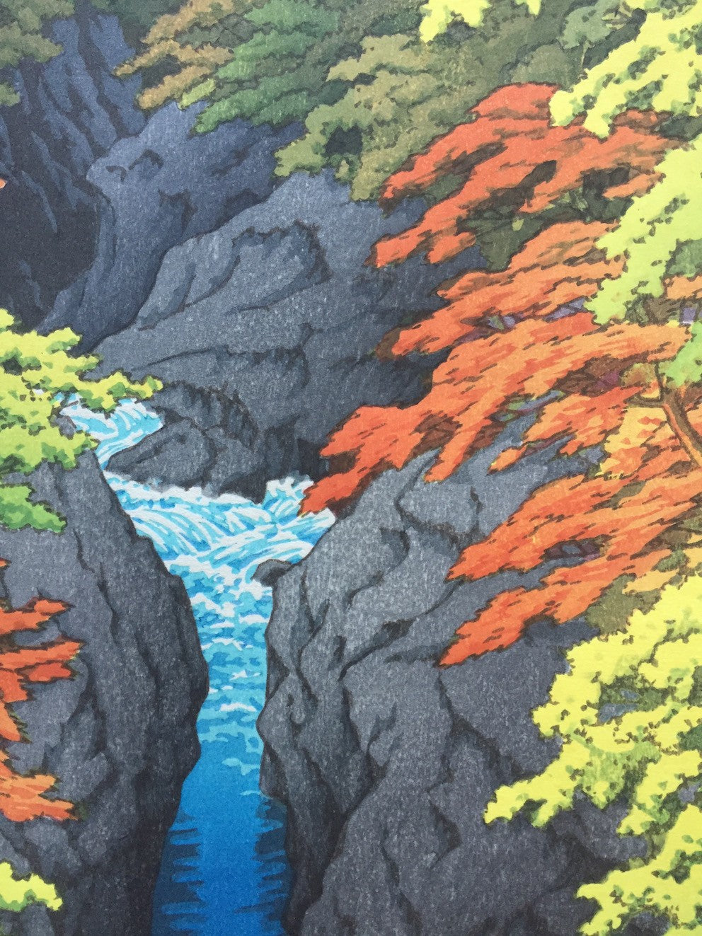 Hasui kawase shin hanga Les gorges d'Azuma