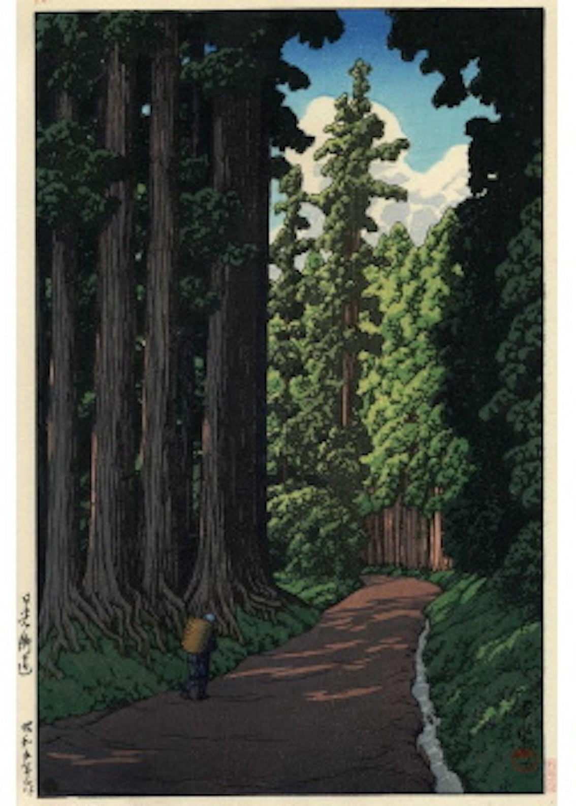 Hasui Kawase shin hanga Sur la route de Nikko