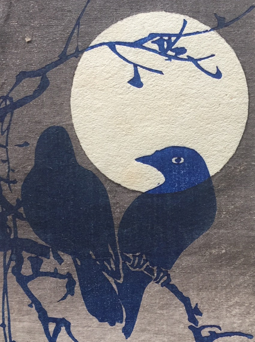 Oiseaux lune et neige