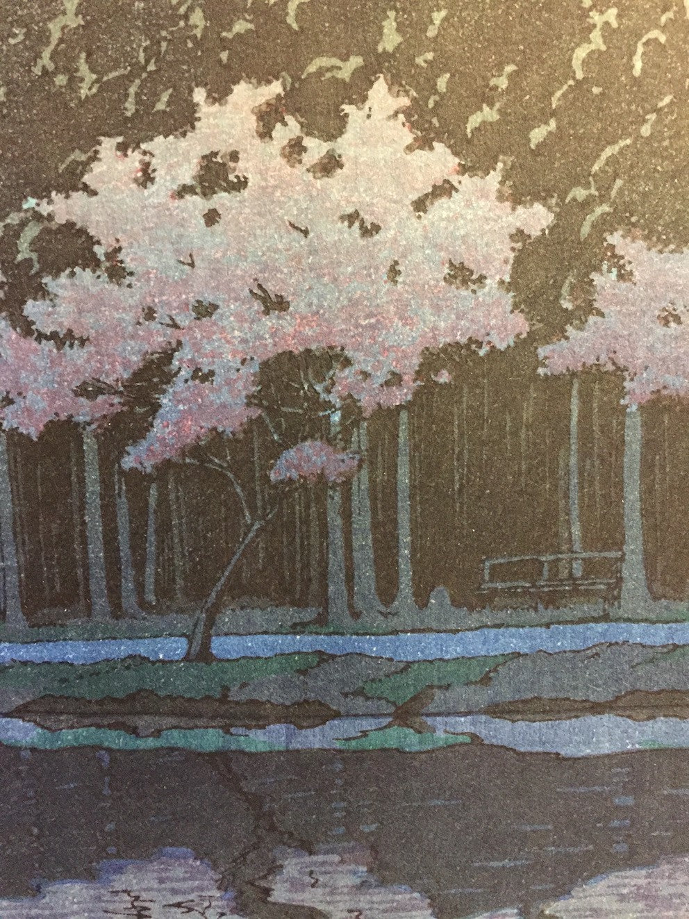 Hasui Kawase - Nuit de printemps à Inokashira