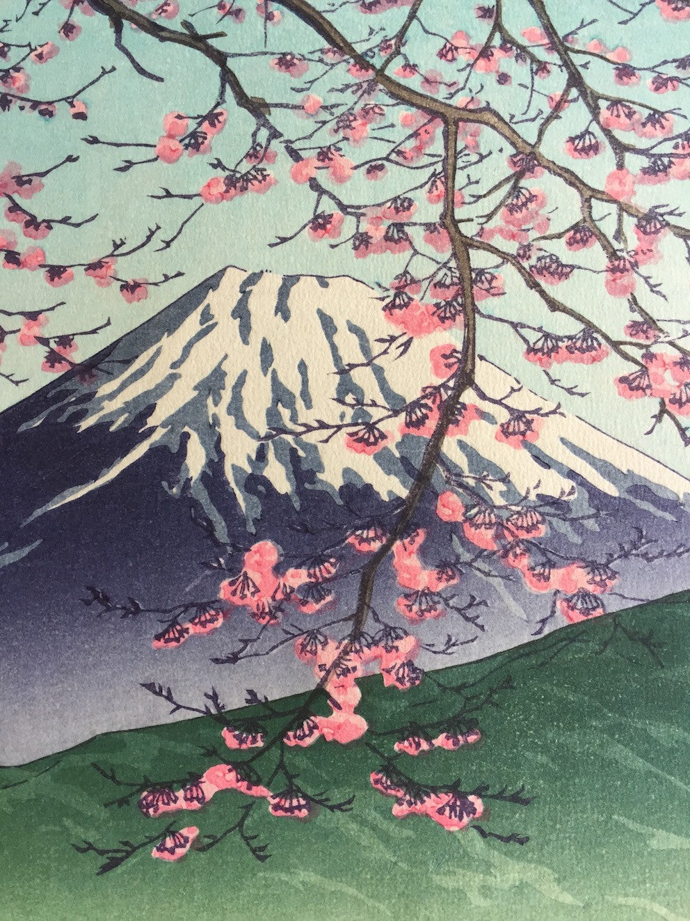 Hasui Kawase - le mont Fuji au printemps vu de Kisho