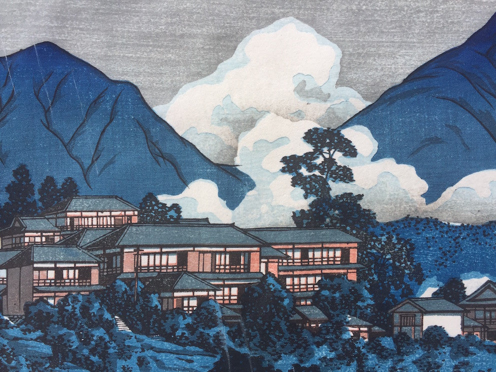 Hasui Kawase - Le temple Kankai Beppu