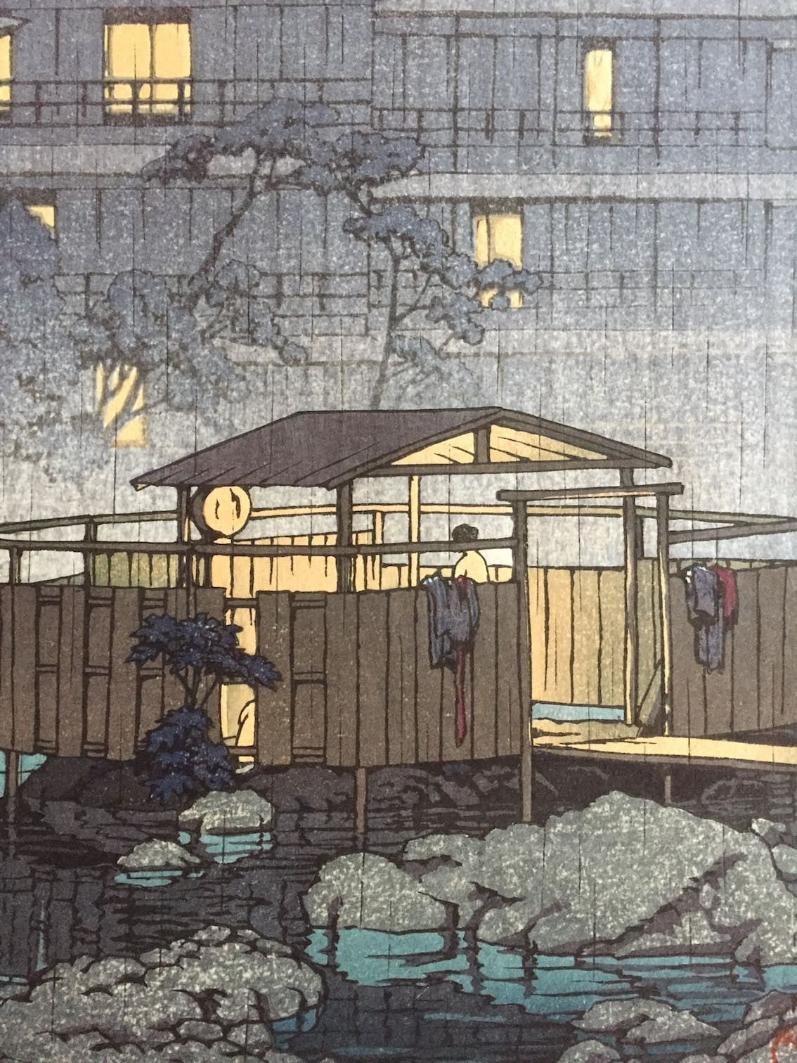 Hasui Kawase - Pluie à Shuzenji