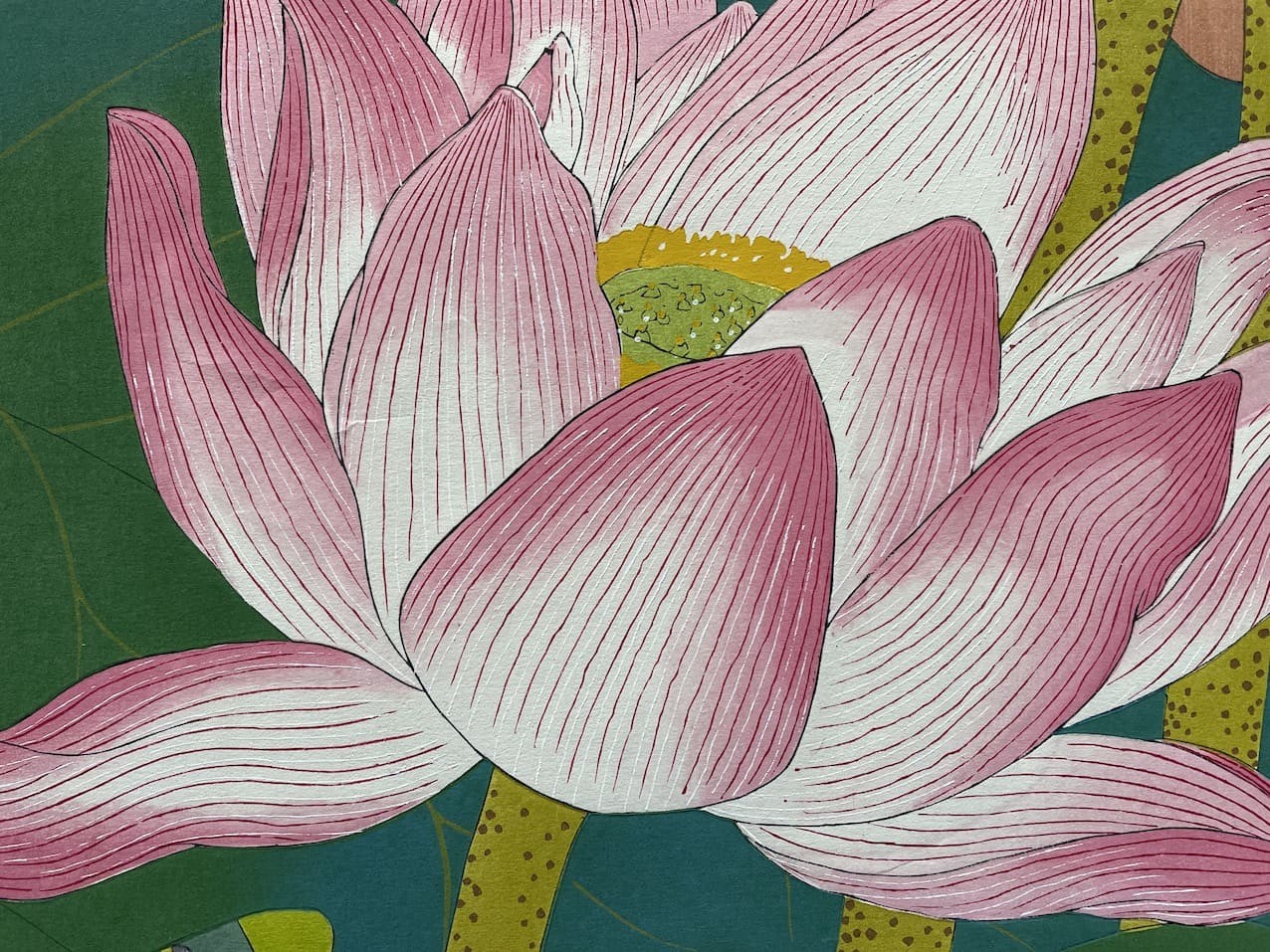 Rakuzan Tsuchiya - Fleurs de lotus et Martin pêcheur