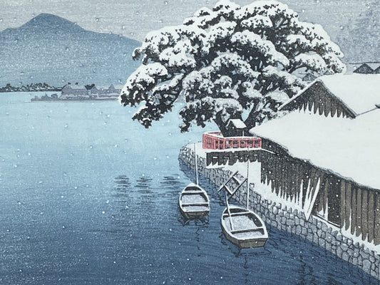 Hasui Kawase - Ishinomaki sous la neige