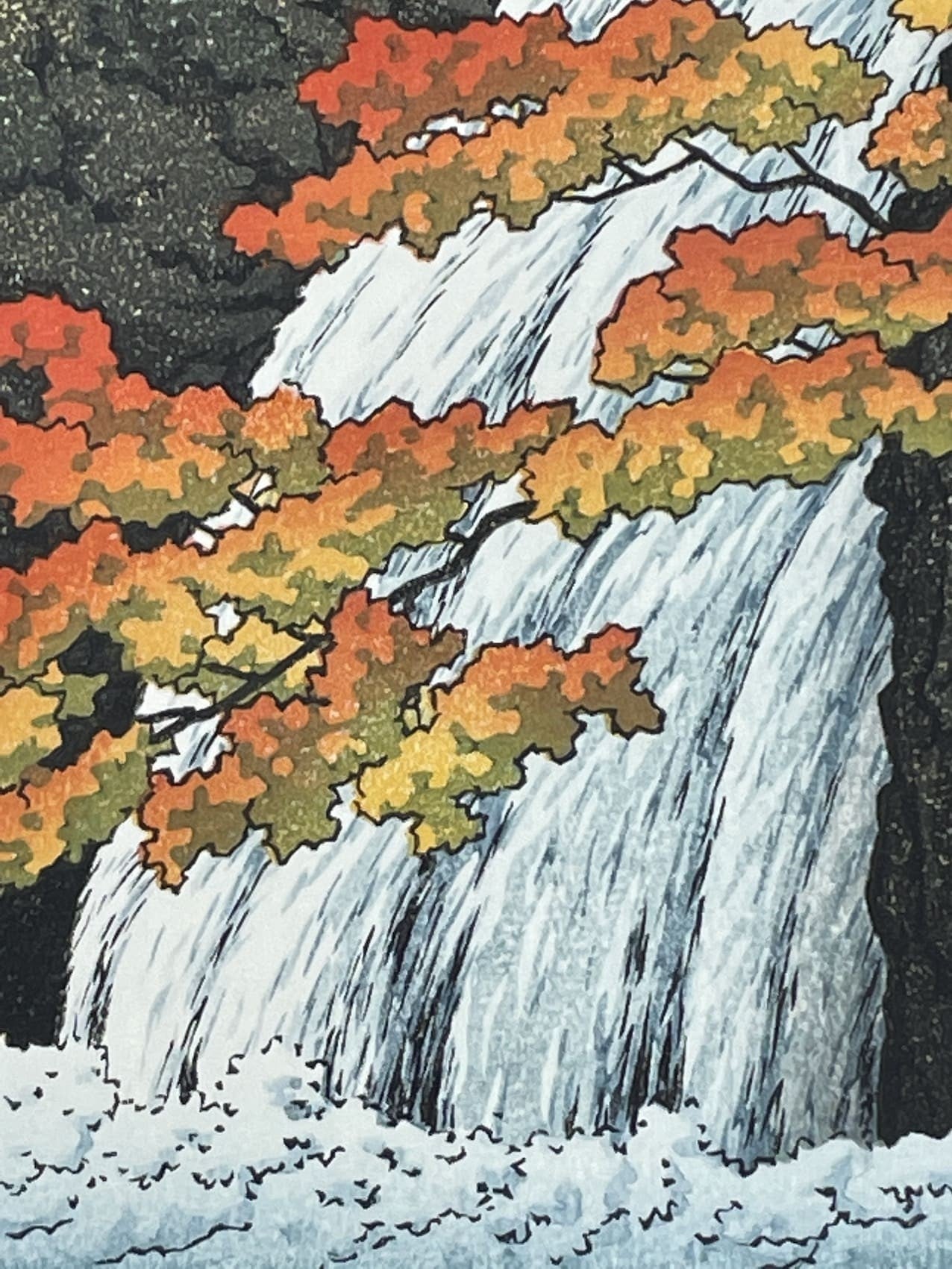 Hasui Kawase - La cascade Senju à Akame