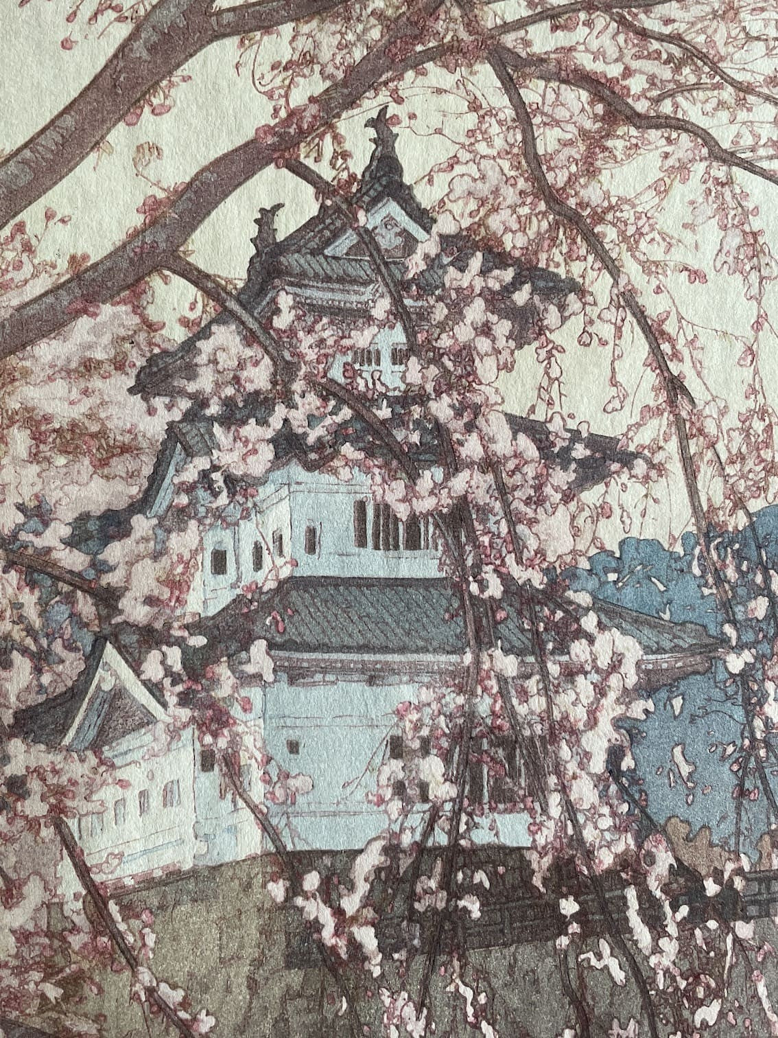 Hiroshi Yoshida - Le château Hirosaki