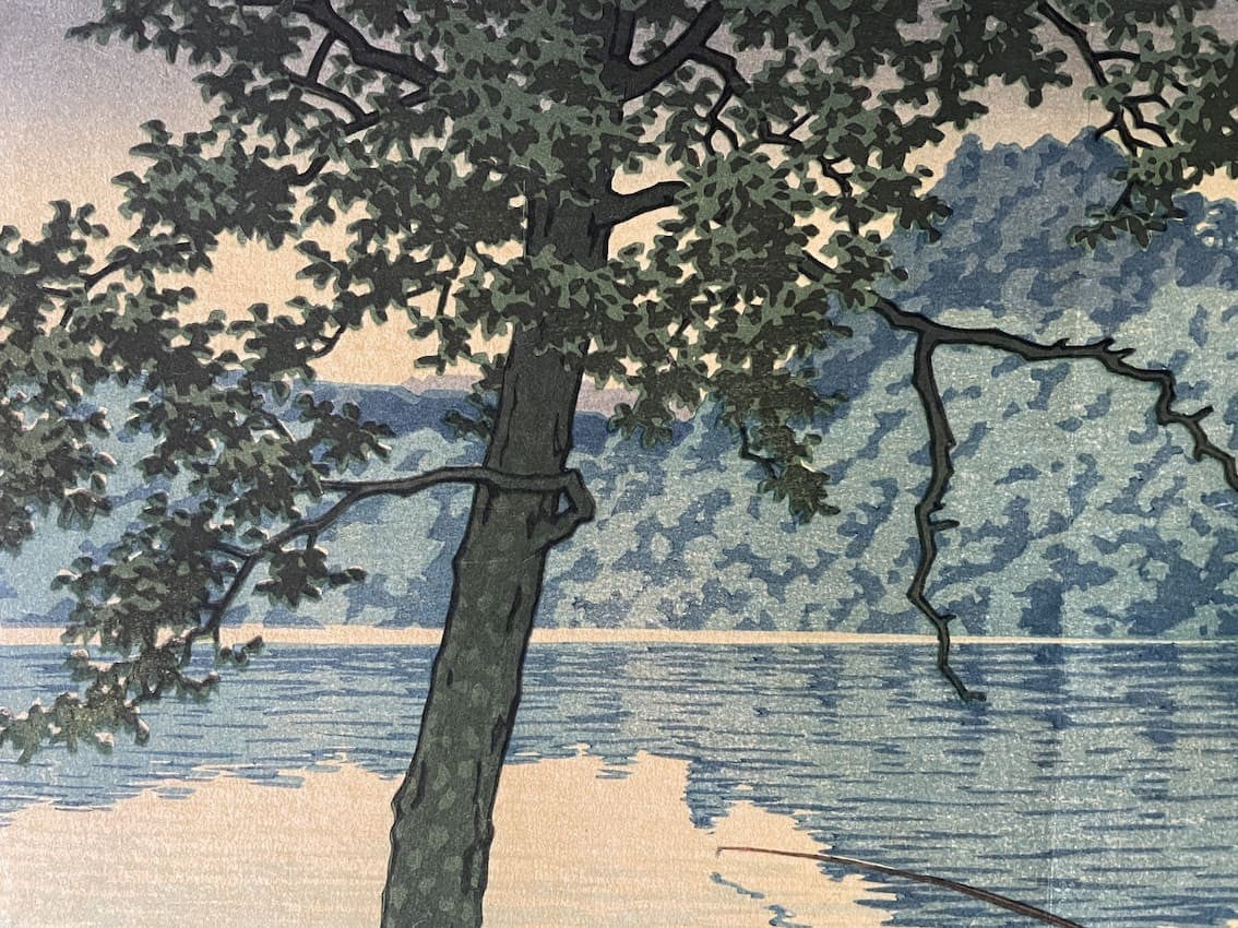 Hasui Kawase - Le lac Matsubara, Shinshu