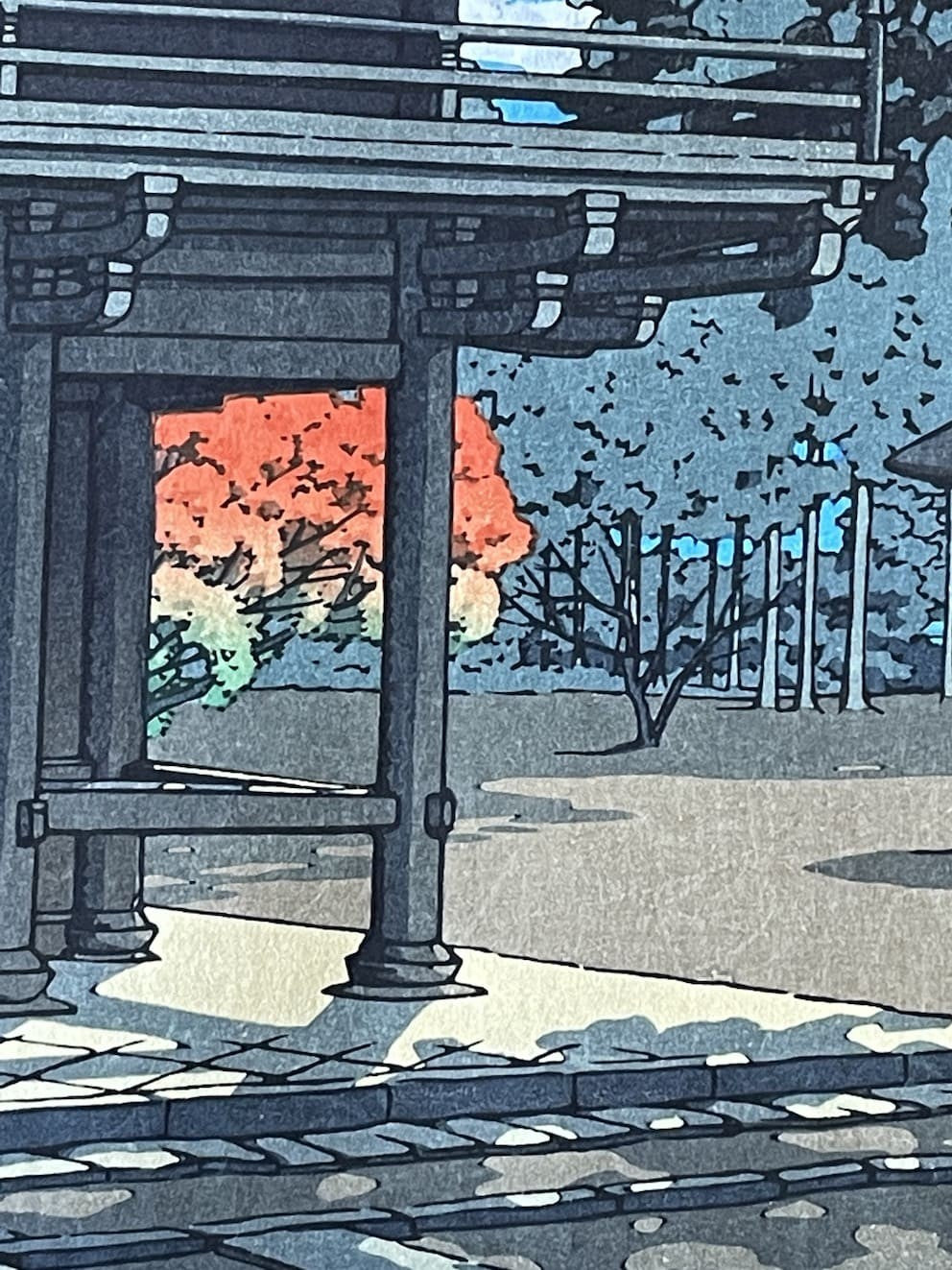 Hasui Kawase - Le temple Heirin, Nobidome