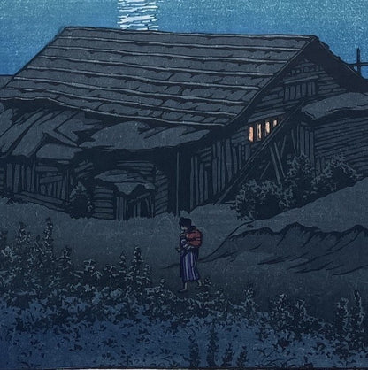 Hasui Kawase Pleine lune à la rivière Arakawa