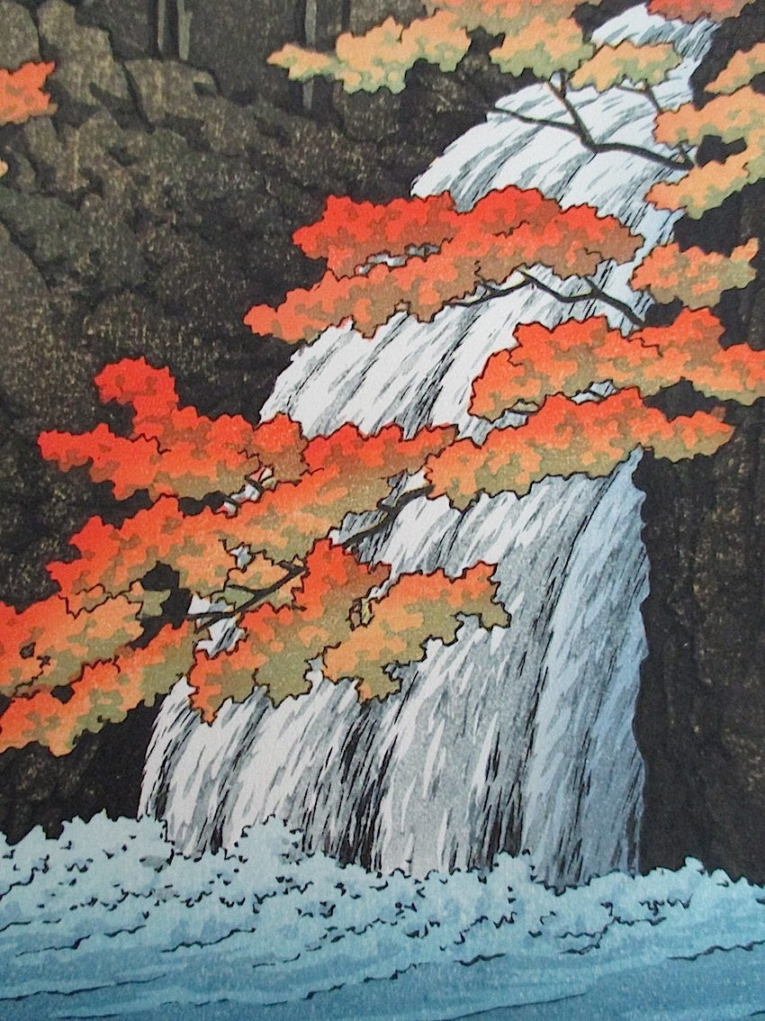 Hasui Kawase - La cascade Senju à Akame