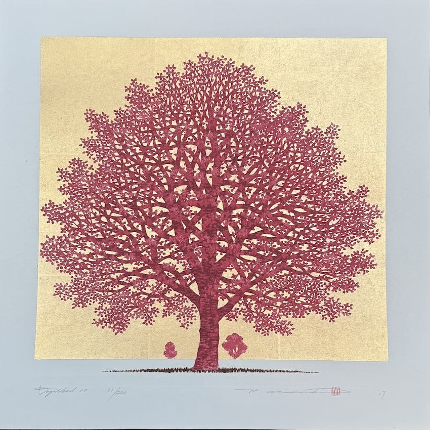 Hajime Namiki : Dogwood 10 - Estampe japonaise contemporaine