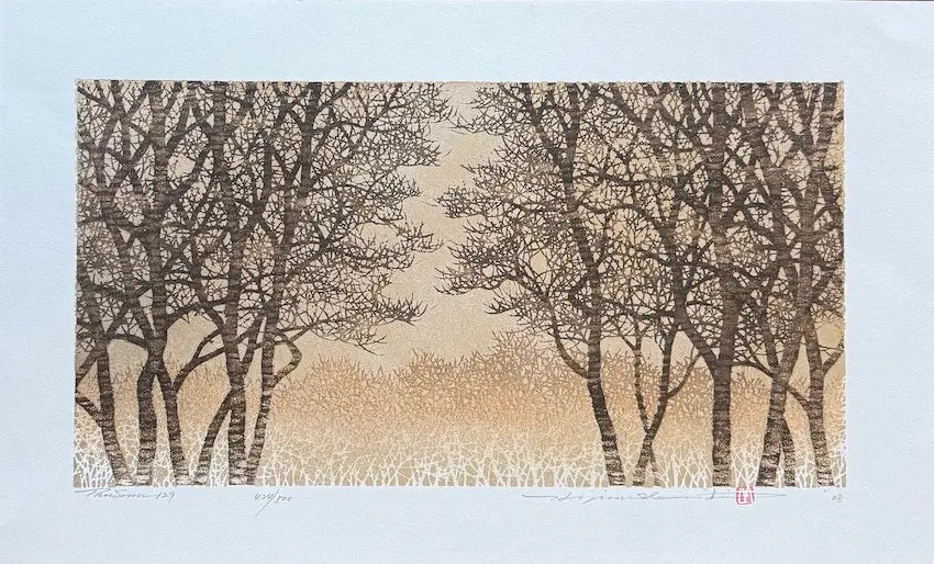 Estampe japonaise de Namiki Hajime : Tree Scene 129