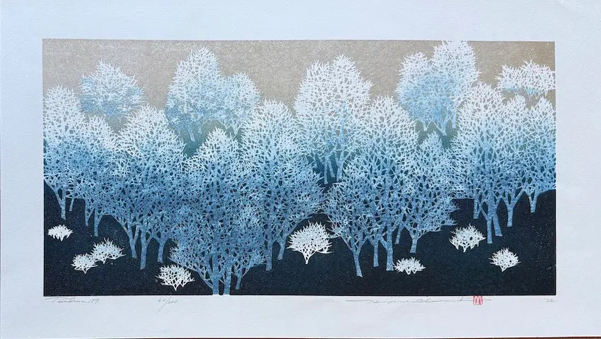Estampe japonaise de Namiki Hajime : Tree Scene 159