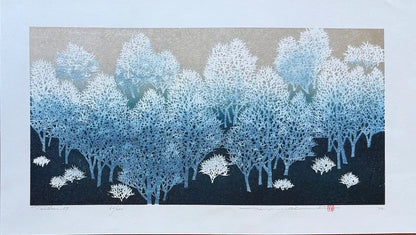 Estampe japonaise de Namiki Hajime : Tree Scene 159