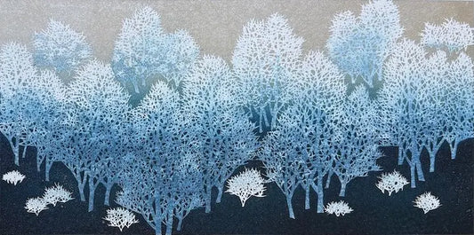 Estampe japonaise de Namiki Hajime : Tree Scene 159, détail