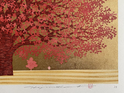 Estampe japonaise contemporaine de Hajime Namiki - Dogwood 12