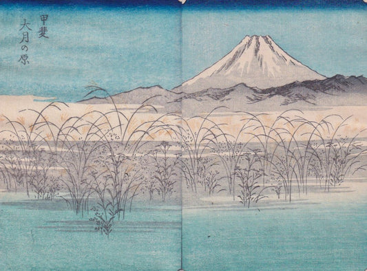 Hiroshige Mont Fuji vu des plaines d'Otsuki