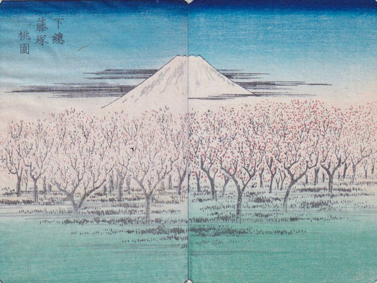 paysage japonaise au printemps et Mont Fuji 