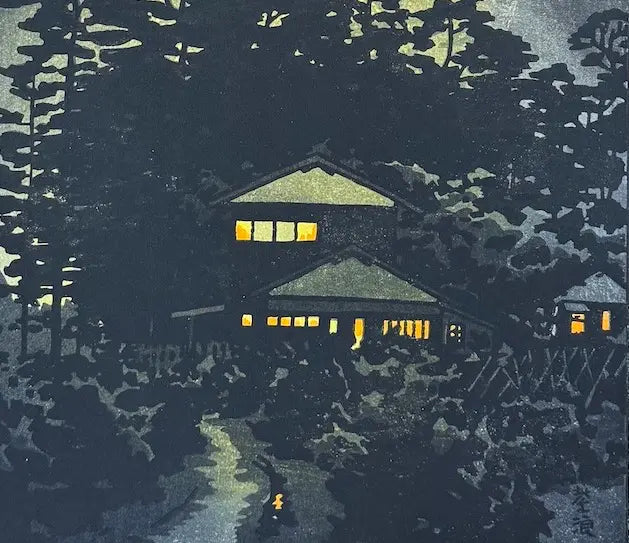 Estampe japonaise de Kasamatsu Shiro : Nuit d'été