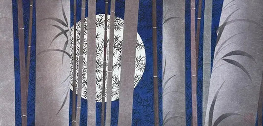 Estampe japonaise de Kato Teruhide : Sentiment d'automne, détail