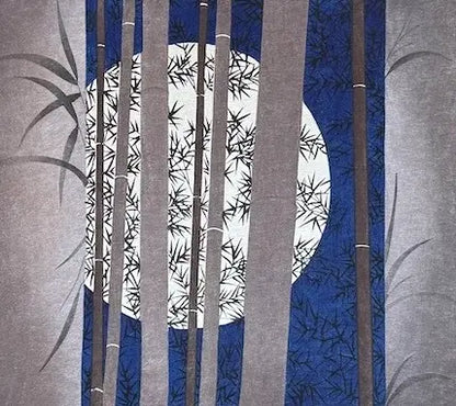 Estampe japonaise de Kato Teruhide : Sentiment d'automne, détail