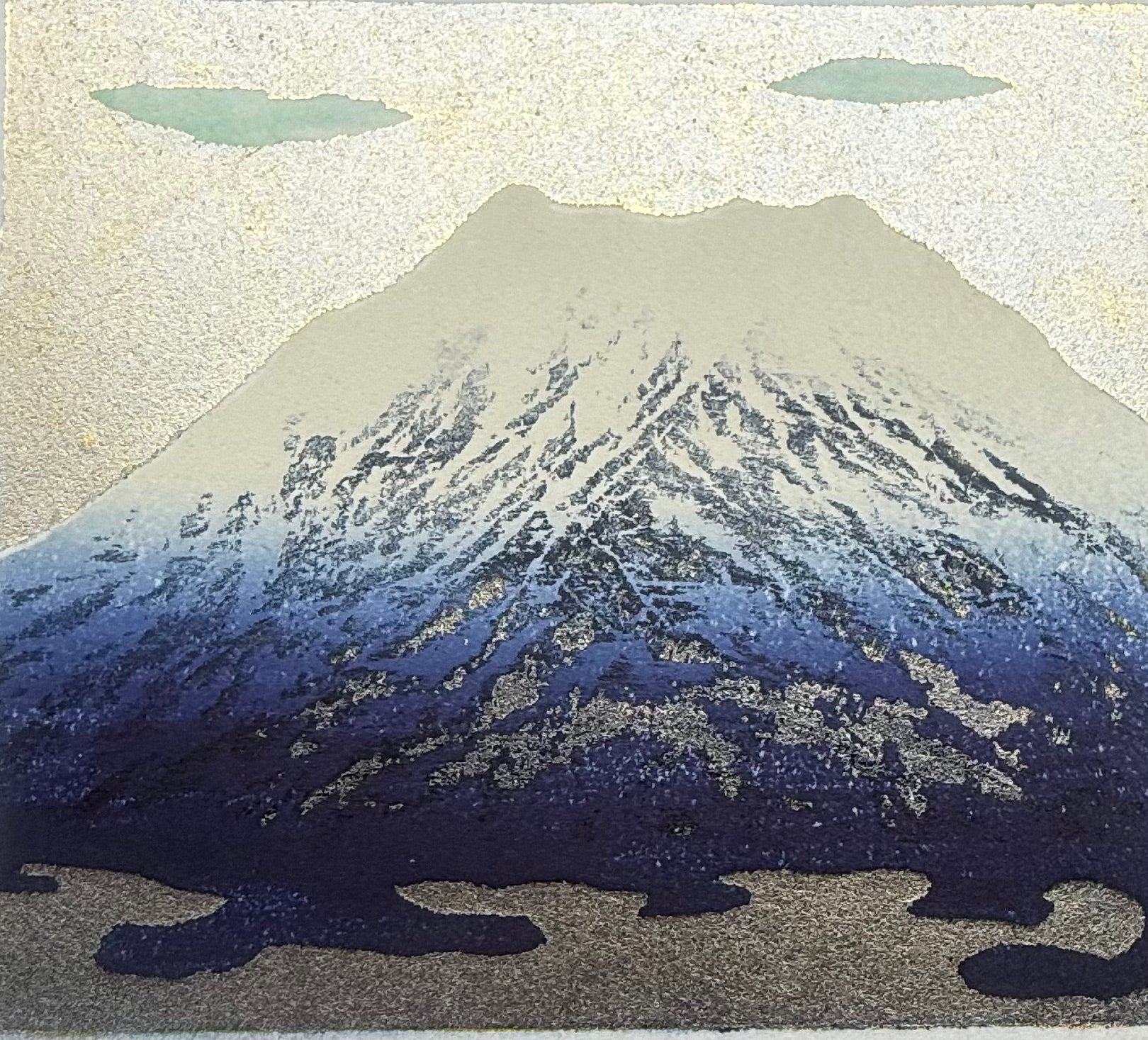 Mont Fuji enneigé – estampe japonaise de Kunio Kaneko – Fuji 110 – 2020 – édition limitée