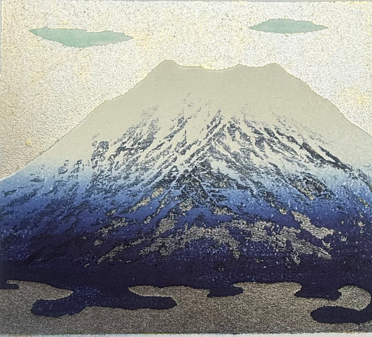Mont Fuji enneigé – estampe japonaise de Kunio Kaneko – Fuji 110 – 2020 – édition limitée
