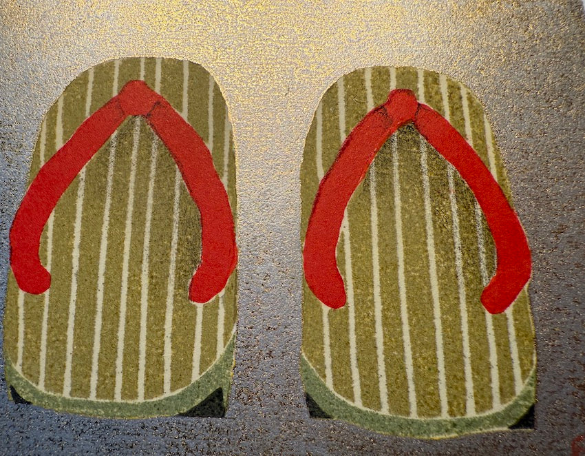 Kunio Kaneko – Girl’s Geta – estampe japonaise geta