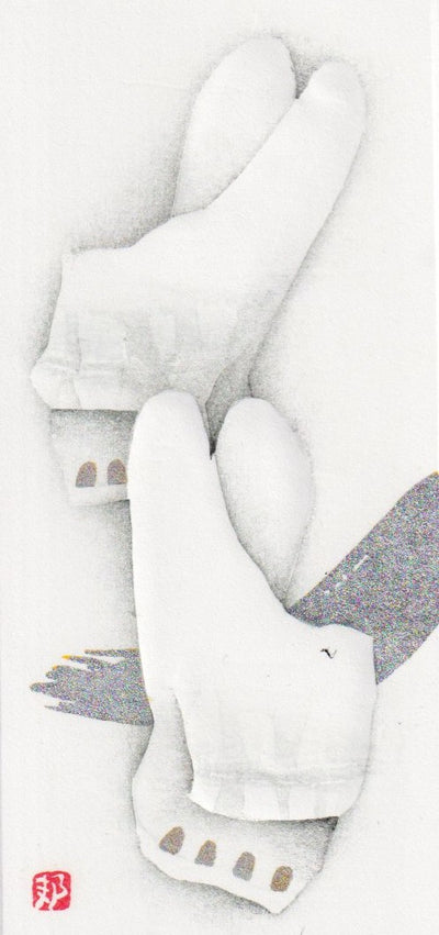 Kunio Kaneko – Kawaii Tabi – chaussons tabi blancs – estampe japonaise originale 2020