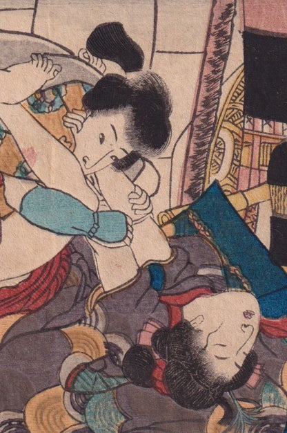 L'élan partagé - estampe japonaise shunga (érotique)