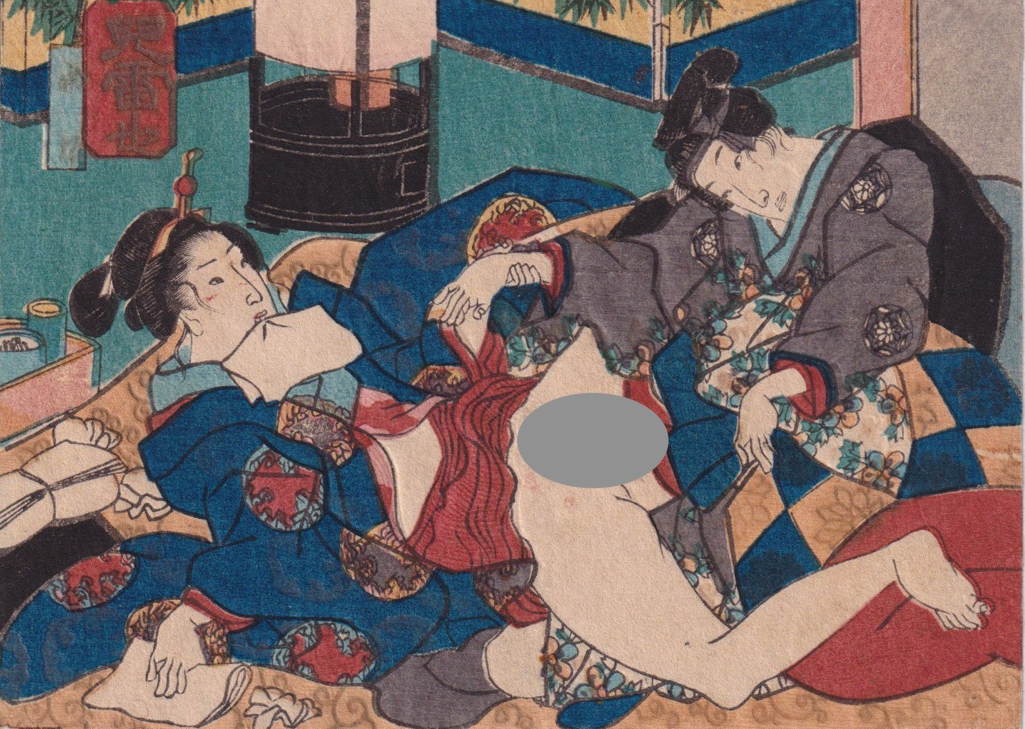 estampe originale érotique shunga 