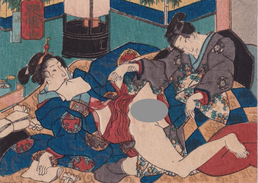 estampe originale érotique shunga 